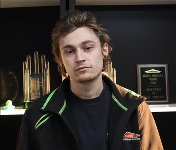 Professional headshot of Dylan Bensen, Restoration Technician at SERVPRO of Phoenix, in SERVPRO attire