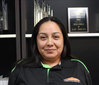Professional headshot of Crystal Reyes, Crew Chief at SERVPRO of Phoenix, in SERVPRO-branded gear