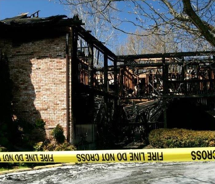 Fire damaged home in need of clean up